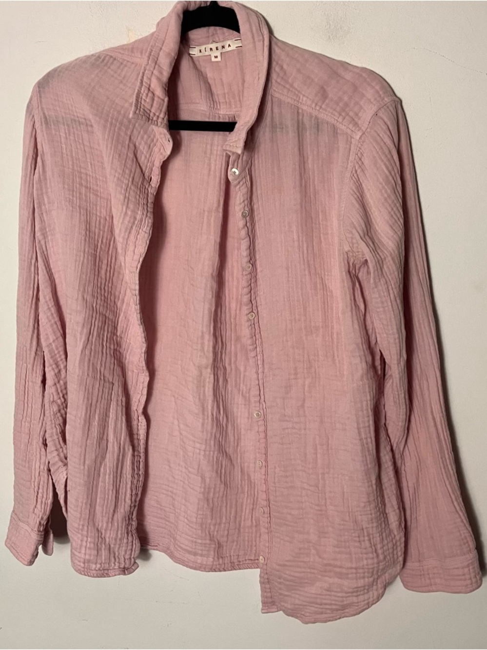 Xirena Scout Shirt 100% Cotton Gauze pink Medium